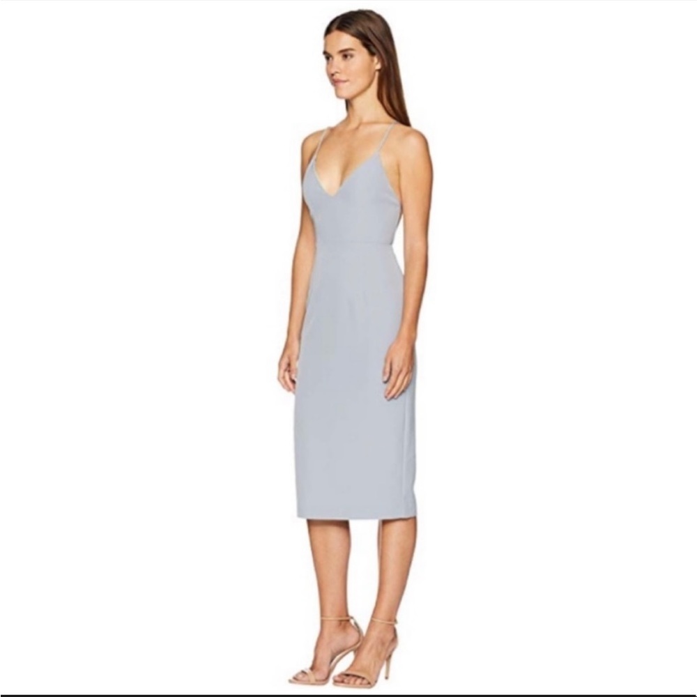 Bardot Open Back Dress in Dusty Blue SZ US 12/XL NWT - Picture 3 of 6